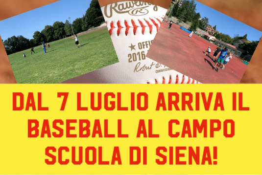 Siena: Al campo scuola riparte il baseball&nbsp;giovanile