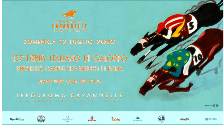 Ippica, Capannelle: Tutto pronto per il Derby Day 2020! Ecco gli schieramenti completi, gli orari e le ultime&nbsp;news