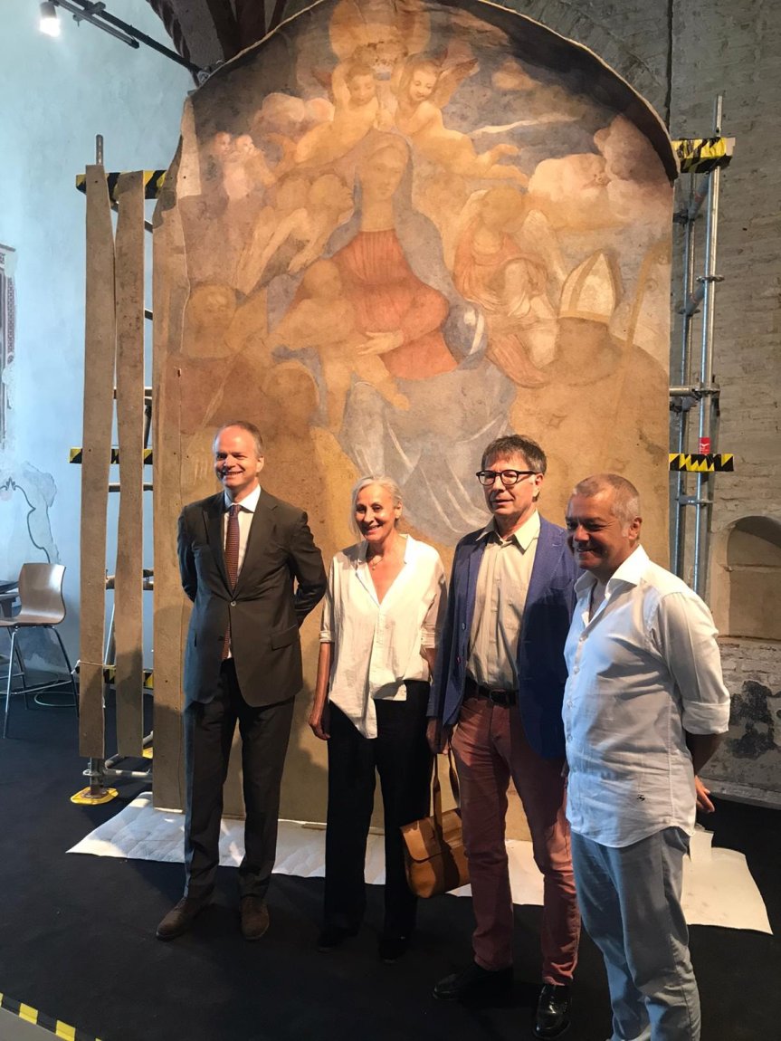 Siena: Ieri 04/07 Eike Scmidt degli Uffizzi in visita al Santa Maria della&nbsp;Scala