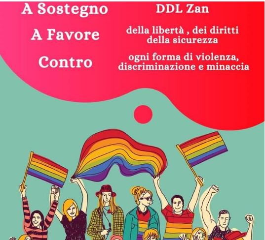 Siena: 30/07 Mobilitazione a favore del ddl Zan contro ogni&nbsp;discriminazione