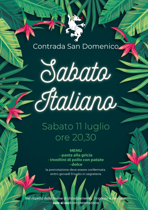 Palio di Legnano, Contrada an Domenico: 11/07 “Sabato&nbsp;Italiano”