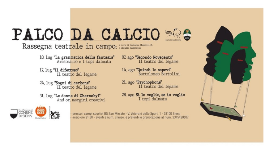 Siena: Palco da Calcio, si apre la rassegna con “La Grammatica della Fantasia” Venerdì 10&nbsp;Luglio