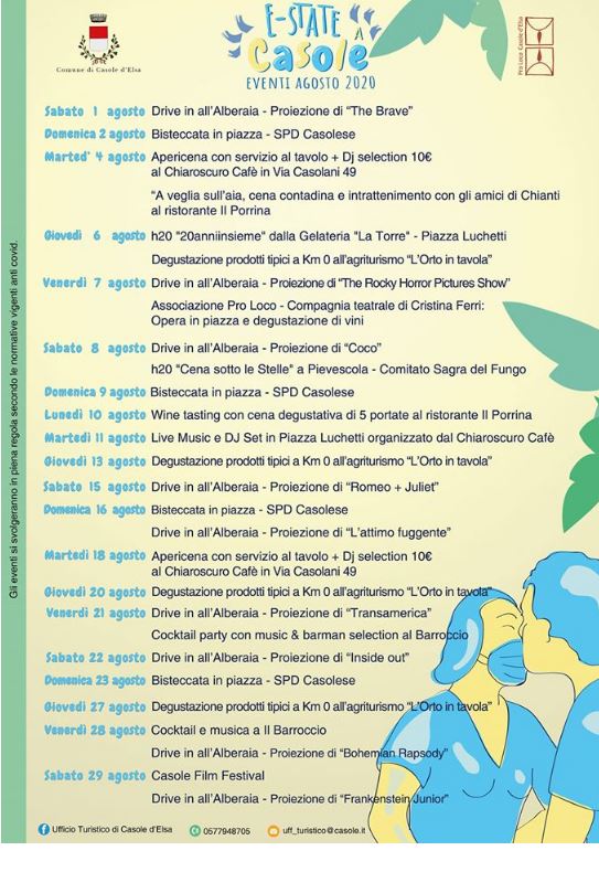 PROVINCIA DI SIENA, “ESTATE A CASOLE D’ELSA”: APPUNTAMENTI CON MUSICA, CIBO E&nbsp;SPETTACOLI