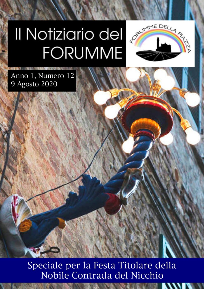 Siena, Forumme della Piazza: Oggi 09/08 è uscito il didicesimo numewro del Notiziario del Forumme dedicato al&nbsp;Nicchio