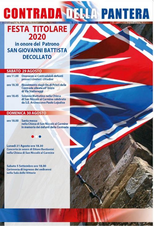 Siena, Contrada della Pantera: Festa Titolare&nbsp;2020