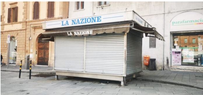 Siena: Danneggiata la vetrina dell’edicola in piazza della&nbsp;Posta