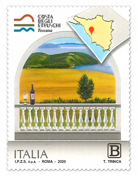 Toscana: Francobollo dedicato alla Costa degli&nbsp;Etruschi