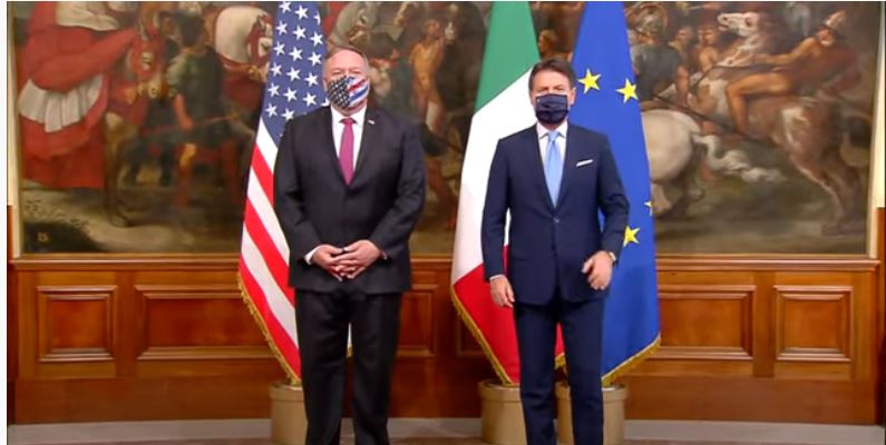 Italia: Conte incontra il Segretario di Stato USA&nbsp;Pompeo