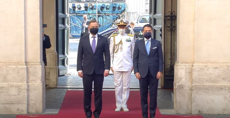 Italia: Il Presidente della Repubblica di Polonia a Palazzo&nbsp;Chigi