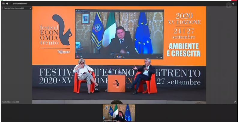 Italia: Il Presidente Conte partecipa al Festival dell’Economia&nbsp;2020