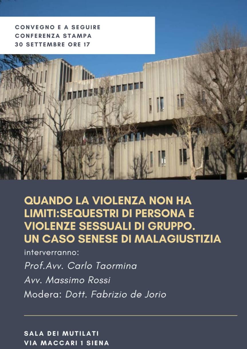 Siena, Donna vittima di violenze e sequestri: Esposto dei difensori a Procura di Genova e&nbsp;Csm