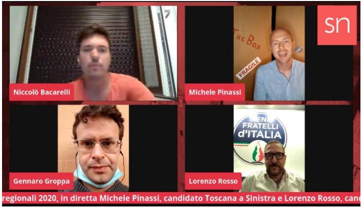 Siena, Verso le elezioni regionali: dibattito Michele Pinassi (Toscana a Sinistra) Lorenzo Rosso (Fratelli&nbsp;d’Italia)