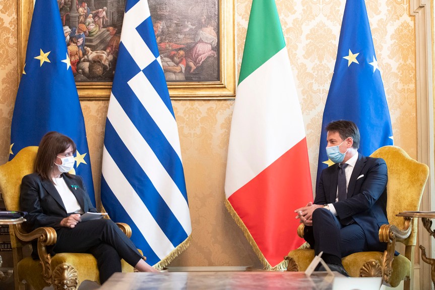 Italia: Conte incontra la Presidente della Repubblica&nbsp;Ellenica
