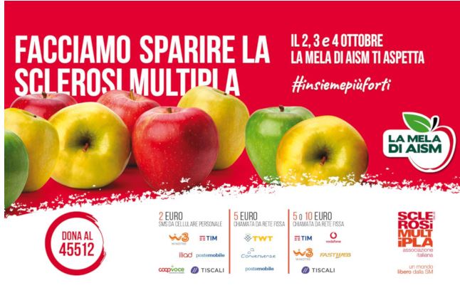 Siena: AISM, oltre 2 milioni di mele ti aspettano per la lotta alla sclerosi&nbsp;multipla