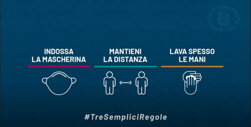 Italia: Emergenza Coronavirus, rispettiamo queste #TreSempliciRegole