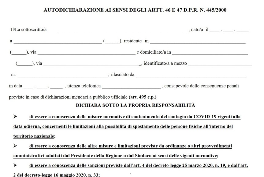 Nuovo DPCM Novembre: jogging o passeggiata con il cane, come muoversi con autocertificazione (modulo&nbsp;scaricabile)