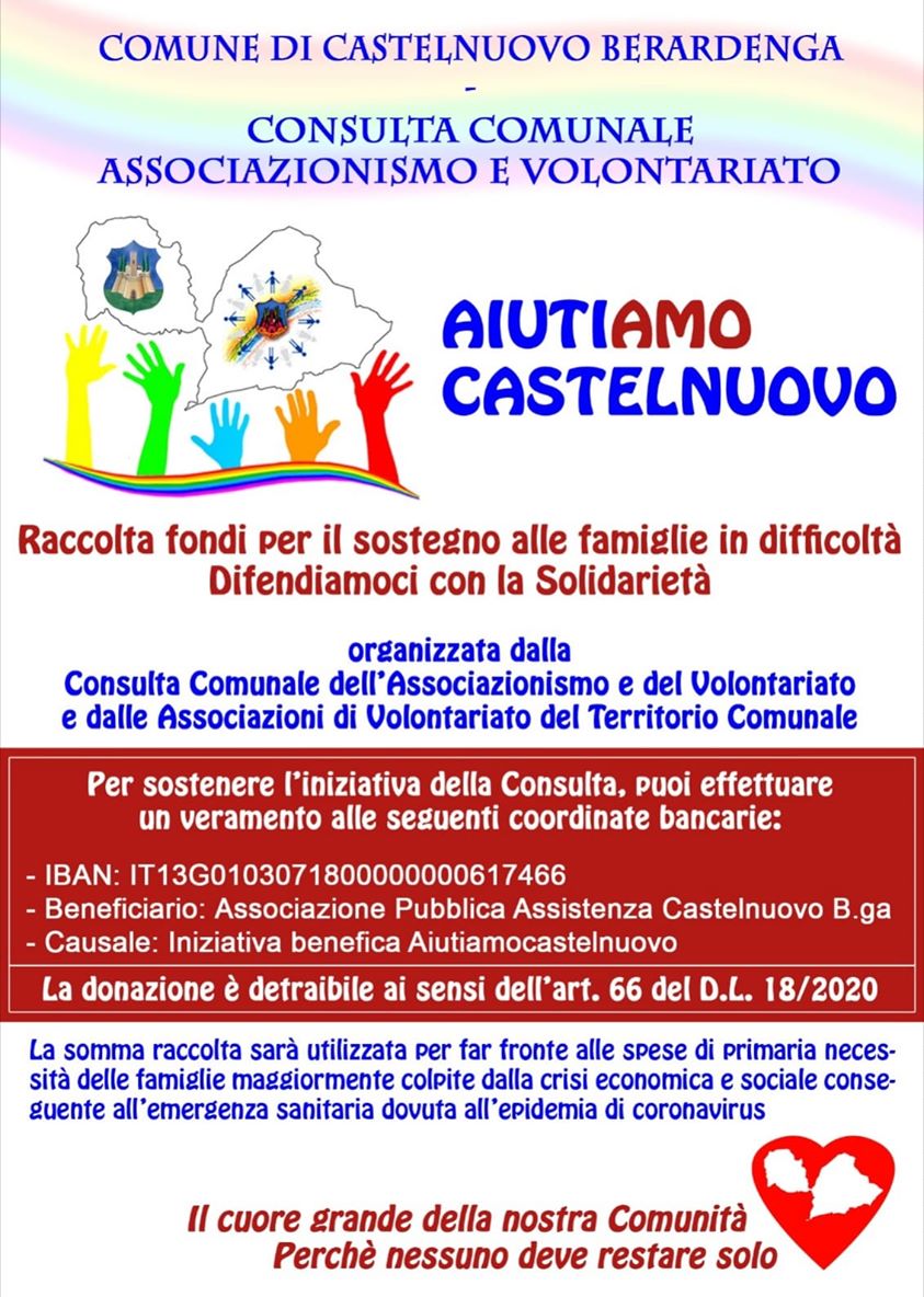 Provincia di Siena, ”AiutiAMOcastelnuovo”: Continua la raccolta fondi per aiutare cittadini in&nbsp;difficoltà