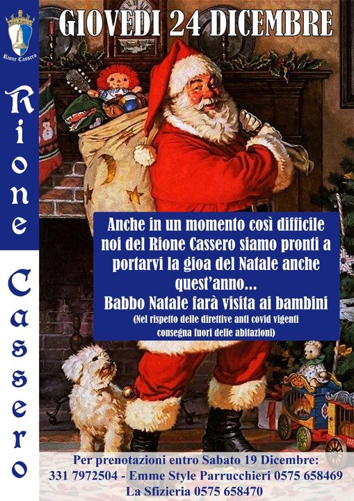 palio di Castiglion Fiorentino, Rione Cassero: 24/12 Arriva Babbo&nbsp;Natale