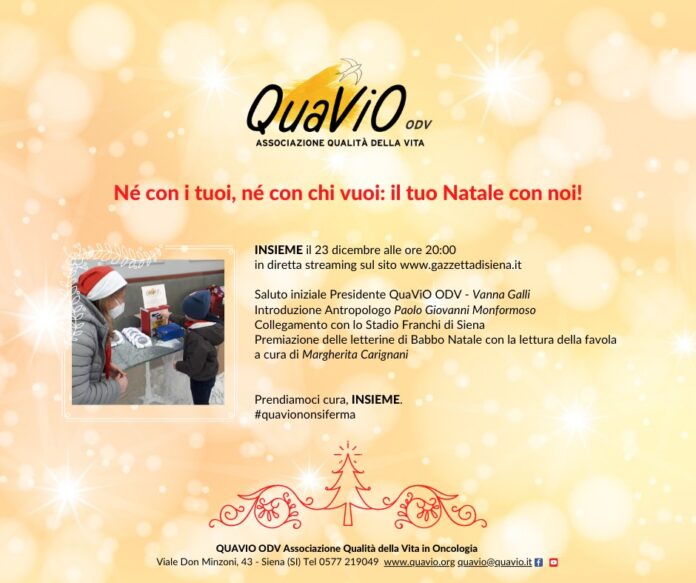 Siena: Oggi 23/12 Diretta Live Quavio prendiamoci cura&nbsp;insieme