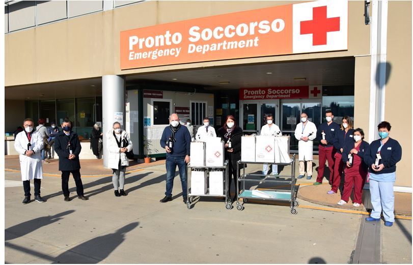 Siena: Paziente guarito dal Covid-19 dona all’ospedale 100 bottiglie di Rosso di Montalcino DOC in segno di&nbsp;ringraziamento