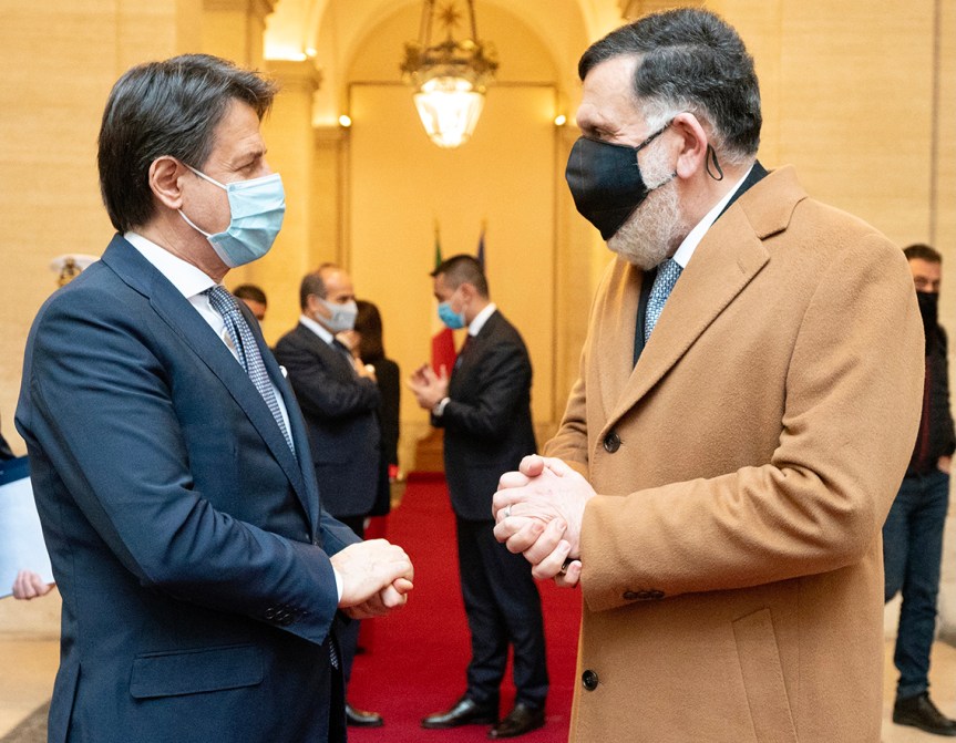 Italia: Conte incontra&nbsp;al-Serraj