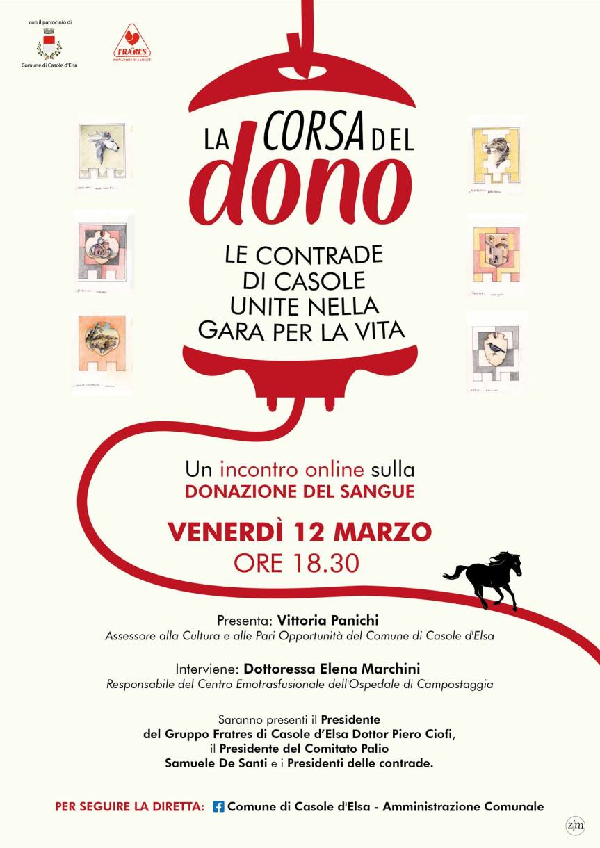 Palio di Casole d’Elsa: Oggi 12/03 presentazione progetto “la Corsa del&nbsp;Dono”
