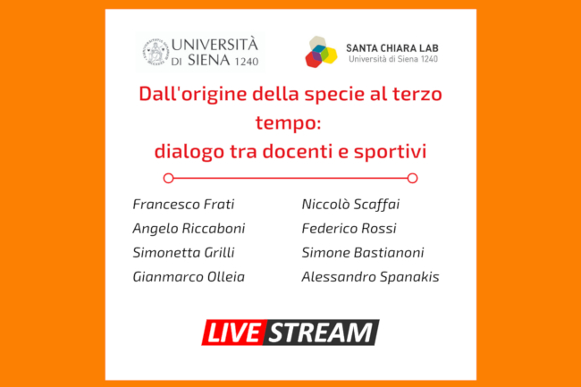 Siena: ”Dall’origine della specie al terzo tempo”, tavola rotonda in live streaming organizzata dall’Università