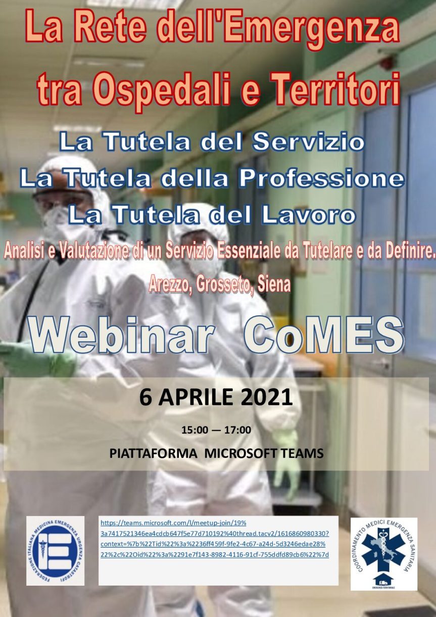 Siena: Oggi 06/04 “La Rete dell’emergenza tra ospedali e&nbsp;territori”