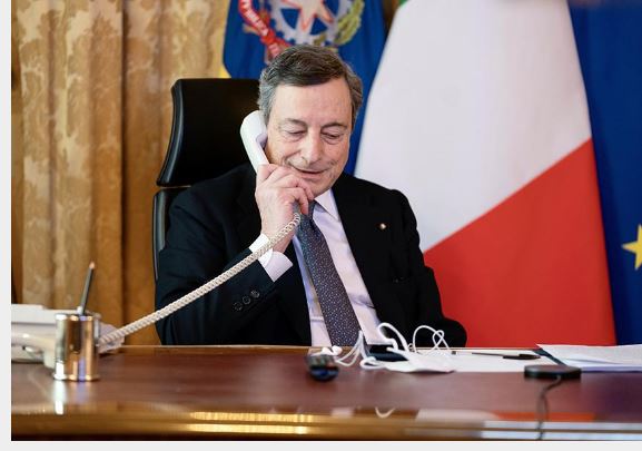 Italia: Colloquio telefonico del Presidente Draghi con il Presidente Zelensky