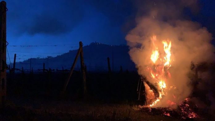 Provincia di Siena, Montalcino: Falò nelle vigne per contrastare le gelate delle ultime&nbsp;notti