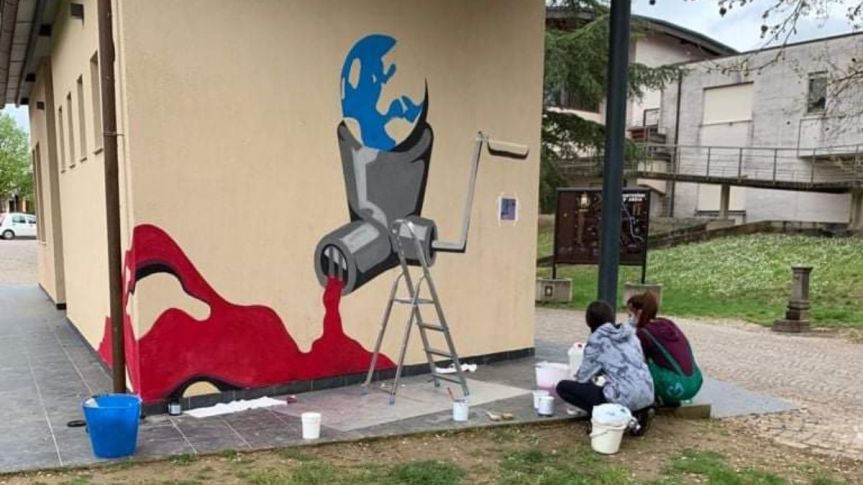 Provincia di Siena: Monteroni d’Arbia, al via i lavori per il murales degli studenti del Liceo&nbsp;Artistico