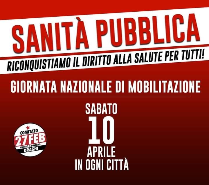 Siena: “Riconquistiamo il diritto alla salute di tutti” arriva in Piazza Gramsci il 10&nbsp;aprile