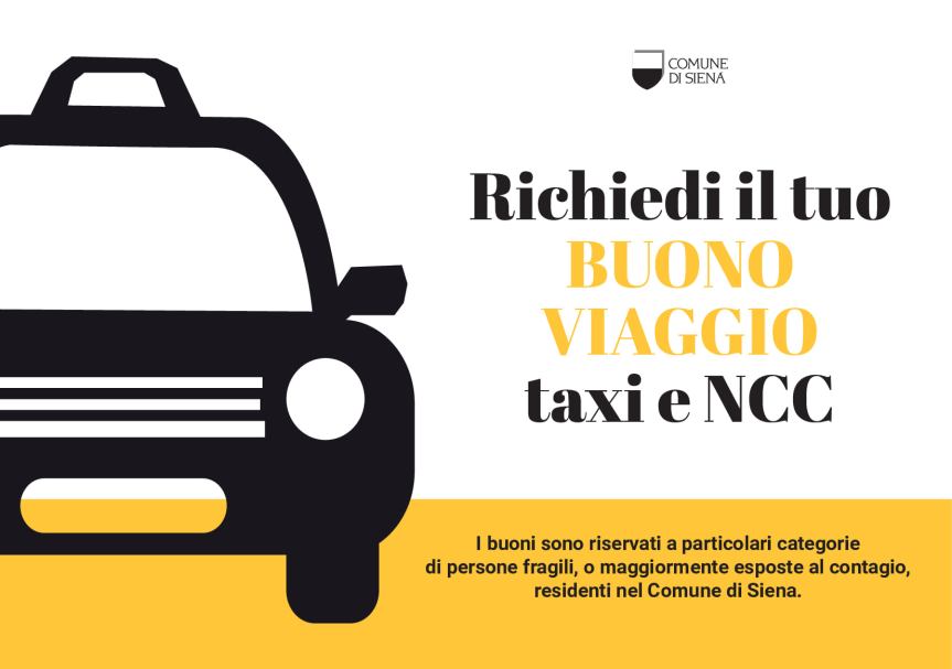 Siena: Bonus taxi e Ncc, il Comune di Siena attiva collaborazione con le associazioni&nbsp;QuaVio