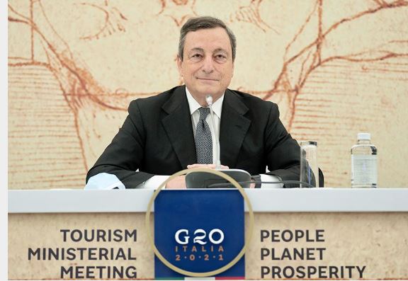 Italia: Turismo, Draghi apre conferenza stampa sulla riunione ministeriale&nbsp;G20