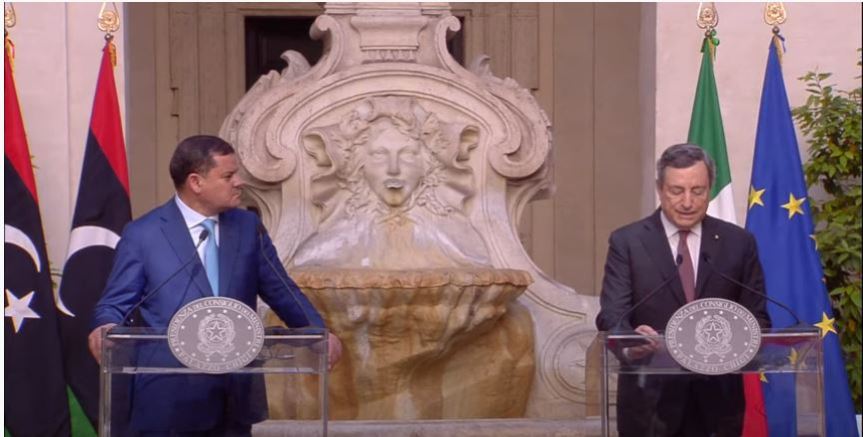 Italia: Il Presidente Draghi ﻿incontra il Primo Ministro libico&nbsp;Dabaiba