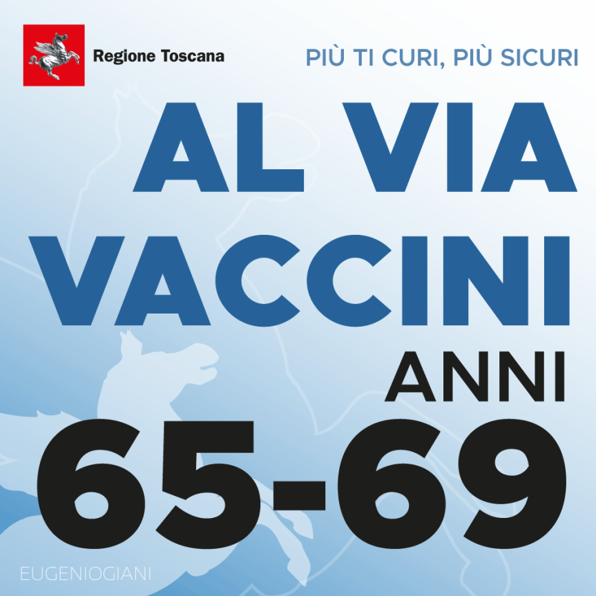 Toscana: Vaccini anti Covid, prima disponibilità per&nbsp;sessantenni