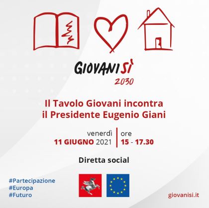Toscana: Oggi 11/06 Il tavolo GiovaniSì incontra Eugenio&nbsp;Giani