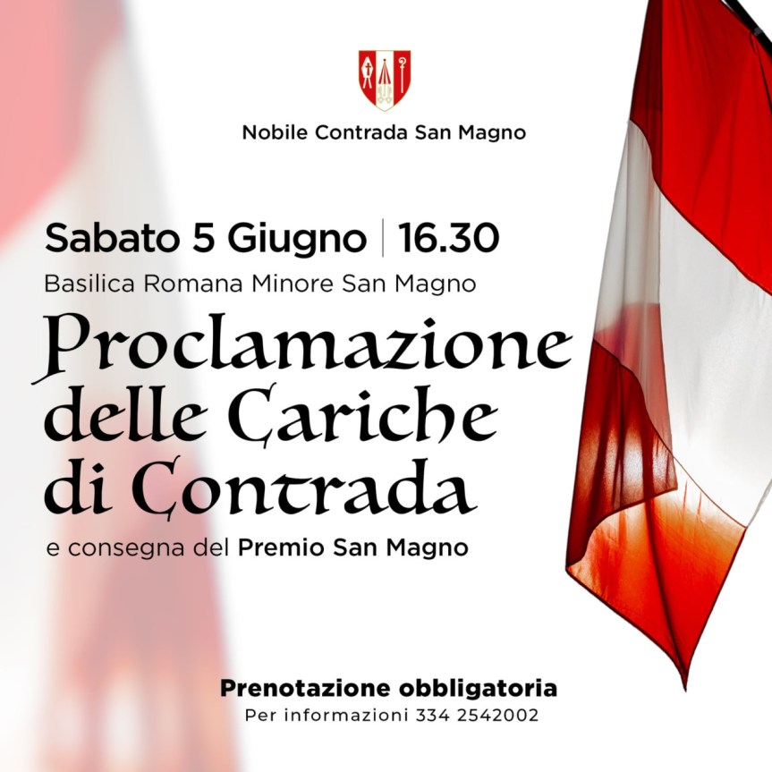 Palio di Legnano, Contrada San Magno; 05/06 Cerimonia di proclamazione delle cariche di&nbsp;Contrada