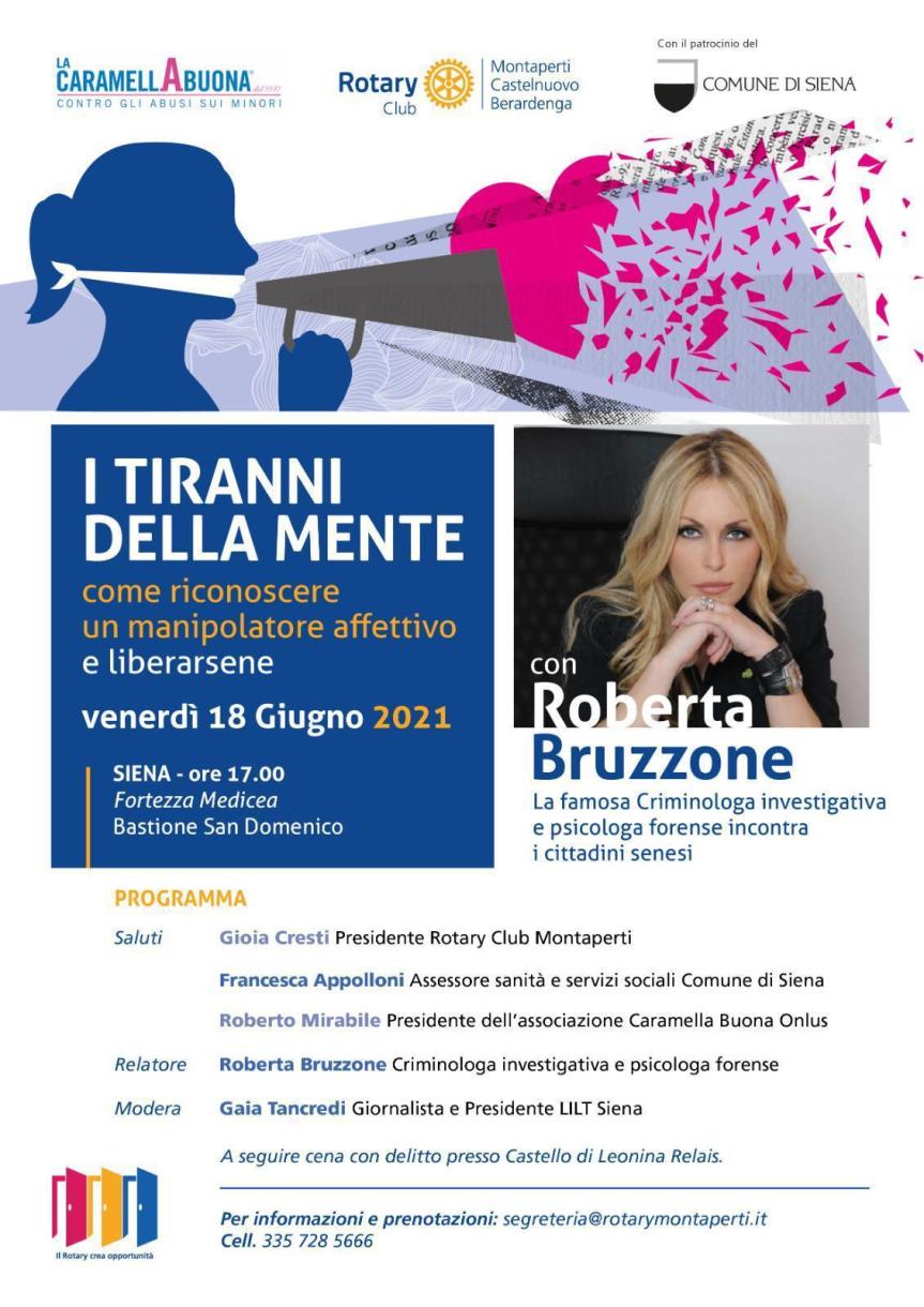Siena, “I tiranni della mente”: La criminologa Roberta Bruzzone presenta il suo nuovo&nbsp;libro