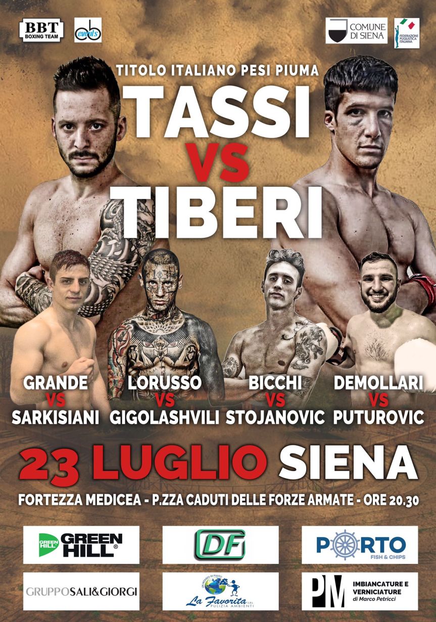 Biglietti in vendita per il GALA’ DI BOXE PRO del 23 LUGLIO in FORTEZZA&nbsp;MEDICEA