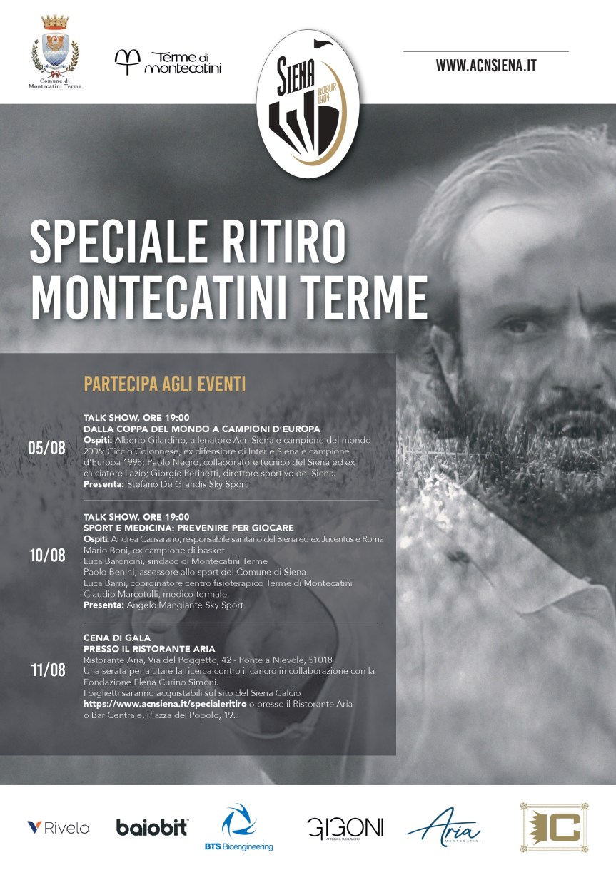 Siena, Acn Siena, Il Siena al Tettuccio con i campioni, Colonnese: “Sarà una serata bellissima”