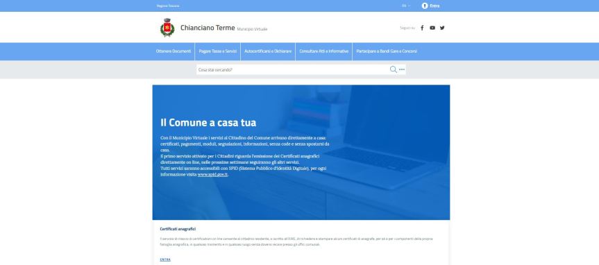Provincia di Siena: Chianciano Terme: ora l’anagrafe è anche&nbsp;virtuale