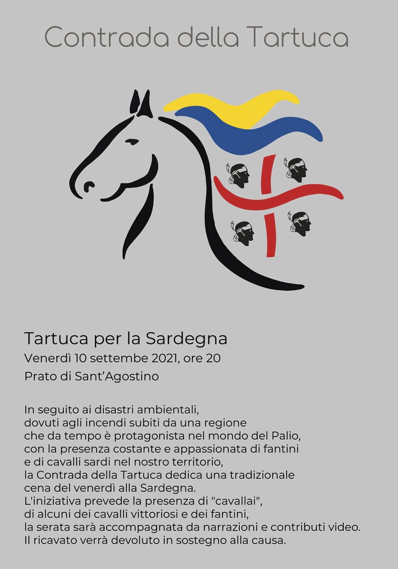 Siena: La Contrada della Tartuca omaggia la Sardegna con una cena a&nbsp;Sant’Agostino