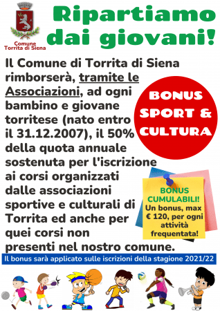 Provincia di Siena: Il Comune di Torrita lancia l’iniziativa “Ripartiamo dai&nbsp;giovani!”