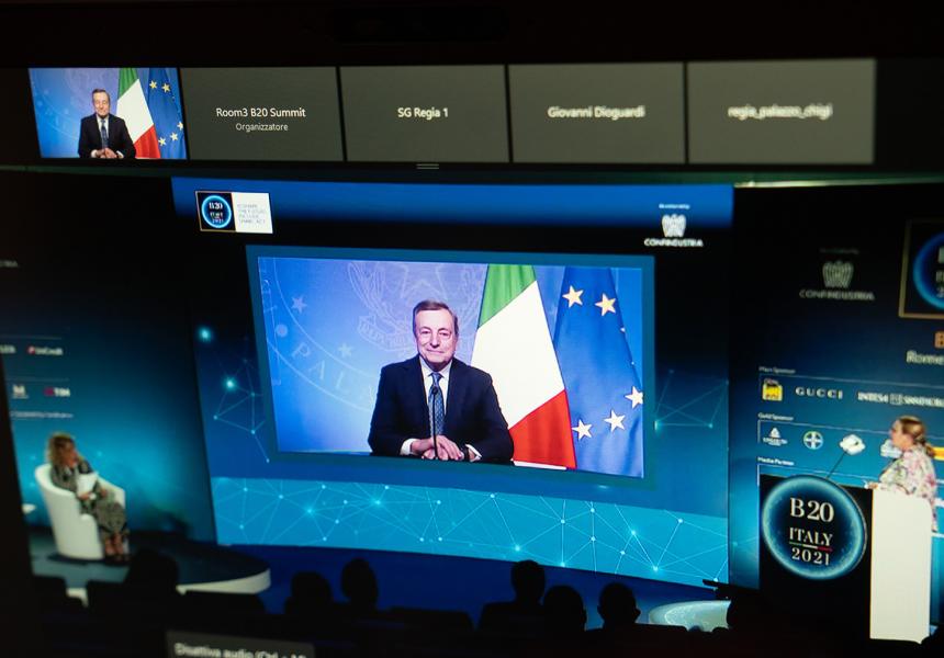 Italia: Il Presidente Draghi interviene al Summit&nbsp;B20