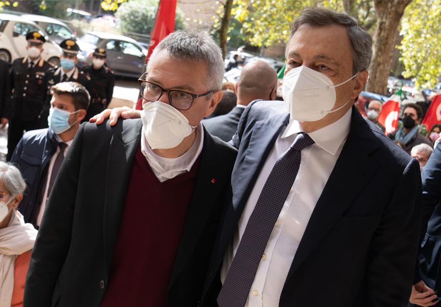 Italia: Il Presidente Draghi alla sede nazionale della&nbsp;CGIL