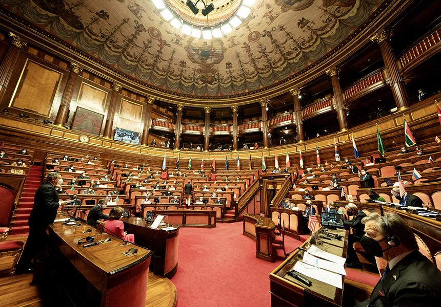 Italia: Il Presidente Draghi alla 7ª Conferenza dei Presidenti dei Parlamenti dei Paesi del&nbsp;G20