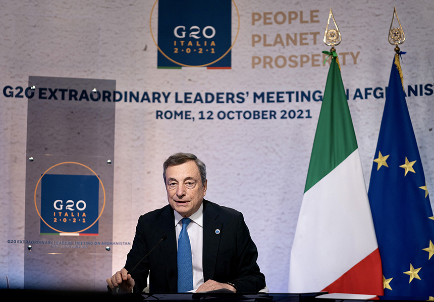 Italia: G20 Afghanistan, riunione straordinaria dei&nbsp;leader