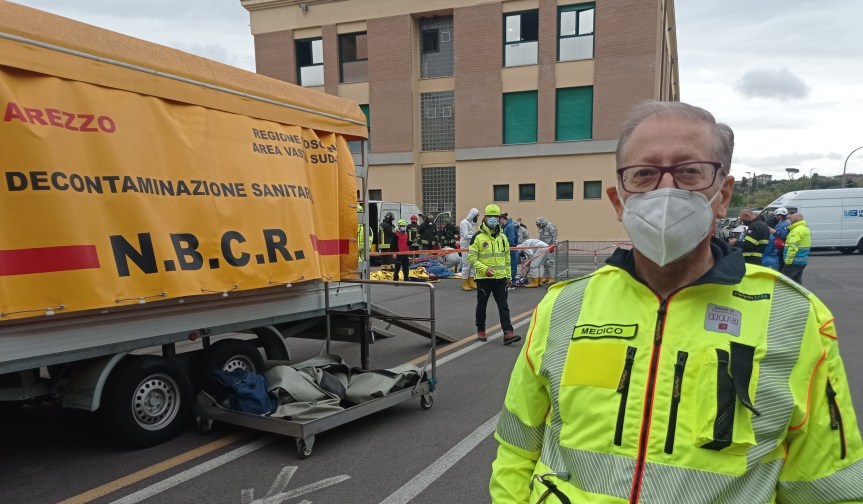 Siena,  Esercitazione 118 dell’Asl Toscana sud est-Vigili del Fuoco: Simulato un incidente con fuga di materiale&nbsp;radioattivo