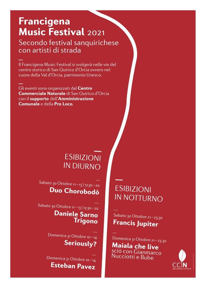 Provincia di Siena, Francigena Music Festival: San Quirico diventa palcoscenico per i musicisti di&nbsp;strada